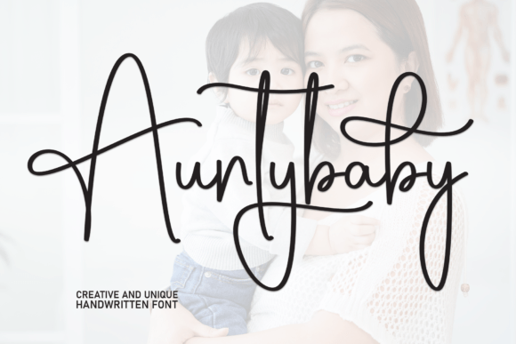 Auntybaby: A Unique Script Font for Creative Projects