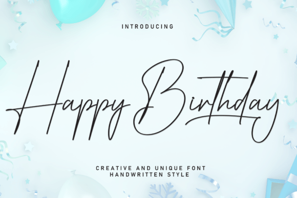 Happy Birthday Font: A Timeless Handwritten Typeface